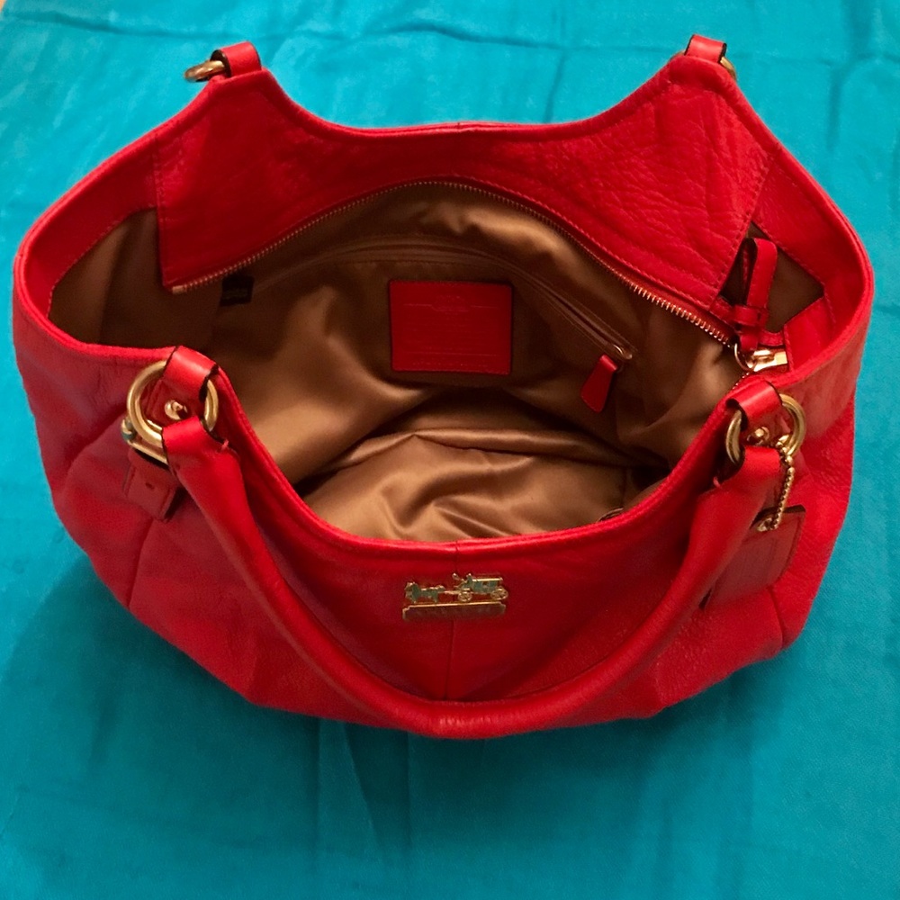 Coach Madison Leather Abigail in Scarlet Red.